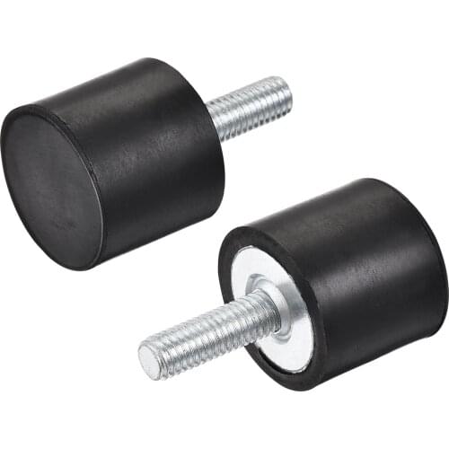 Uxcell M8 Rubber Mounts, 4pcs Male Thread Shock Absorber, D30mmxH25mm