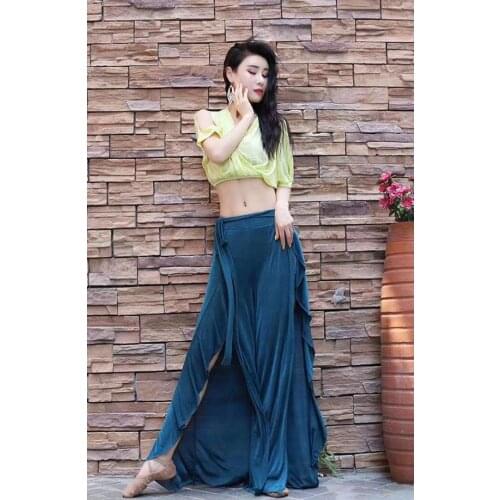 Belly Dance Female Adult Sexy Half sleeve Tops Practice Clothes New Split Trousers Performance Clothing Spring And Summer
