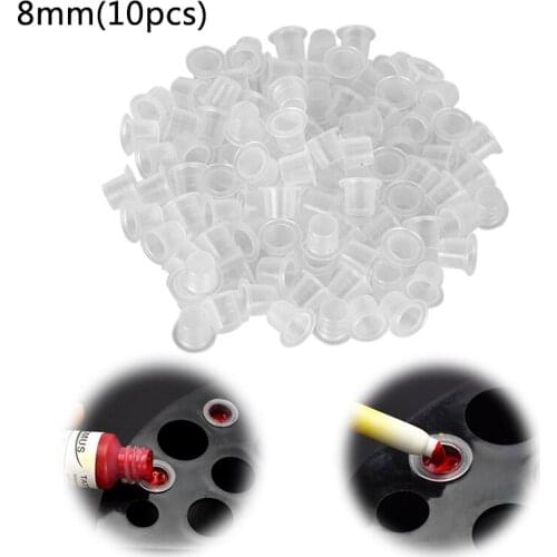 100Pcs Plastic Tattoo Ink Cup Cap Pigment Clear Holder Container S/M/L