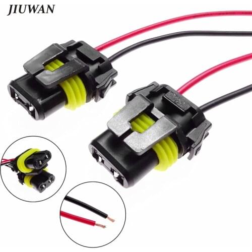 2 Pcs 9005 9006 Bulb Socket Adapter Female Connector Wiring Harness For Automotive Headlight Fog Lamp Copper Core Wire