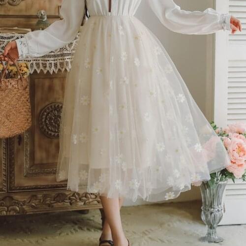 2020 new fashion womens clothing autumn Vintage Mid-Calf A-Line Skirts