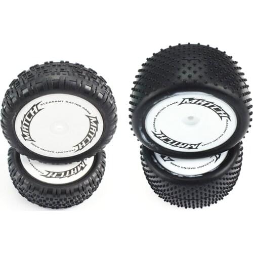 4Pcs Front and Rear Wheel Tires Tyre for Wltoys 104001 1/10 RC Car Upgrade Parts Accessories