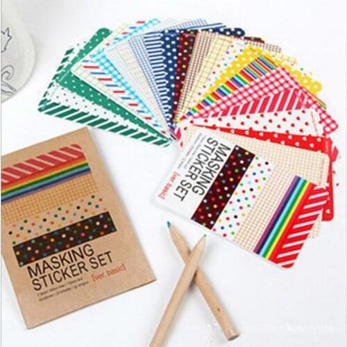 81Sheets Scrapbook paper Home Decoration Stickers Tape Paper scrapbooking origami paper craft quilling Sticker 27pcs x 3Packs