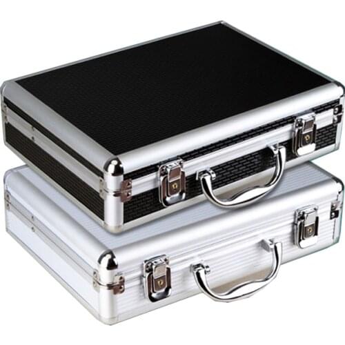 Toolbox aluminium tool case 317*227*80 MM magic props file storage Hard carry tool box Hand Gun Locking Pistol free shipping