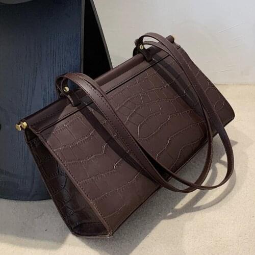 Crocodile Pattern Large Armpit Bag 2021 Fashion New High Quality PU Leather Womens Designer Handbag High Capacity Shoulder Bags