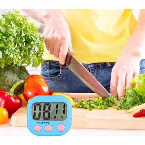 Large LCD Digital Kitchen Egg Cooking Timer Count Down Clock Alarm Stopwatch(blue)