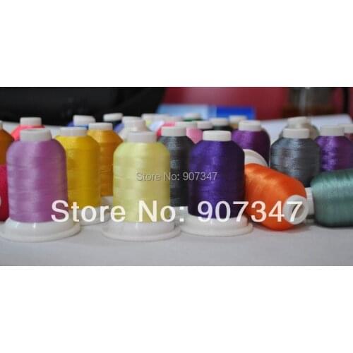 Brother color embroidery thread 61 pcs/lot + 4 tubes colored prewound bobbin size L