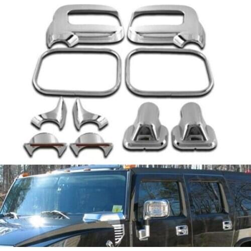 Car Door Mirror Covers Trims Moulding Chrome for Hummer H2 SUV SUT 2006-2009