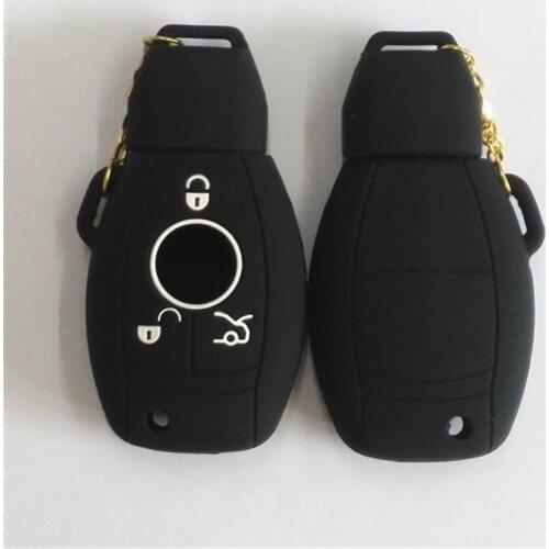 Black Soft Car Key Fob Case Cover Holder Accessories For Mercedes-Benz New A C E S GLE CLS W177 W205 C205 W213 W222 W167 C257