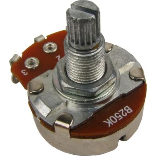 FLEOR 10pcs Big Bass Guitar Potentiometers Pots B250K Volume Tone Control Pots Long Split Shaft for Guitar Parts