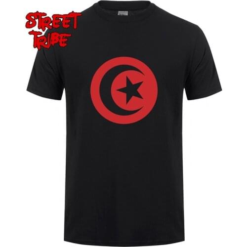 Summer New Tunisian T Shirt Novelty Funny Tshirt Tunisia Flag Mens Clothing Crew Neck Cotton Camiseta Men T-shirt