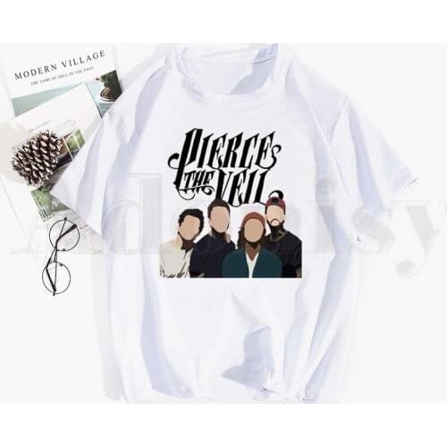 Pierce The Veil Post-hardcore Band Music Fans Tshirt Hip Hop Girl Print Top Tees Harajuku Tshirts Fashion Summer T-shirt