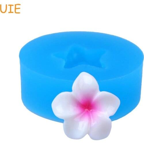 HYL269U 16.2mm Plumeria Silicone Mold - Flower Mold Fondant, Sugarcraft, Cupcake Topper, Candy, Resin, Gum Paste, Jewelry DIY