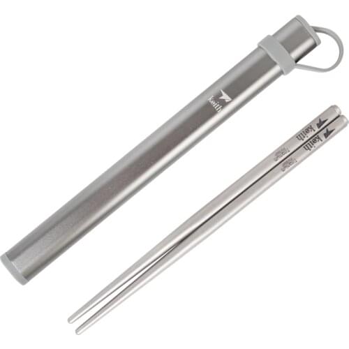 Keith Chinese Chopsticks Outdoor Camping Picnic Childrens Square Chopsticks Camping Titanium Travel Utensils Set Ti5626