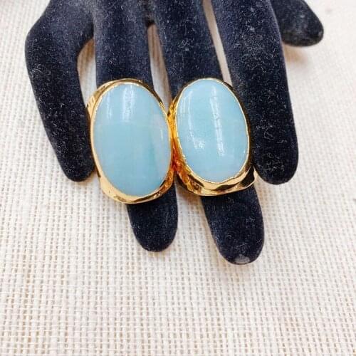 AA Gemstone Rings Adjustable open ring New Fashion personality Popular For Man Woman Ring 3pcs