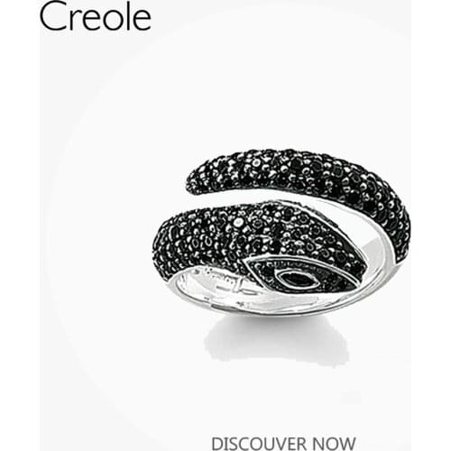 Rings Snake 925 Sterling Silver Trendy Gift For Women, Europe Style Heart Rebel Eternity Rings Fashion Jewelry Wholesale
