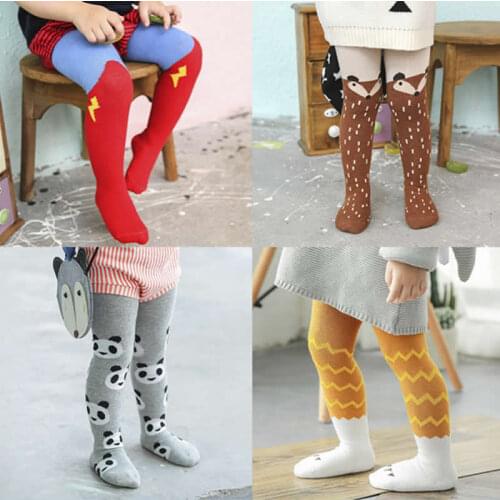 0-3 Y Kids Girls Tights Pantyhose Stocking Cotton Cute Animal&Geometric Children Baby Boy Tights Stockings Toddler Pantyhose