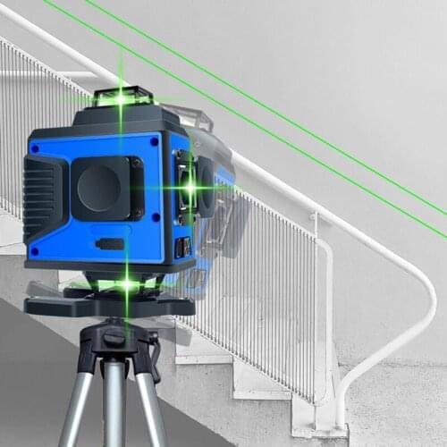 Laser Level 4D 16 Lines Green LD Laser Laser Level 360 Cross Lines Horizontal/Vertical Auto Self-leveling Measuring Tool