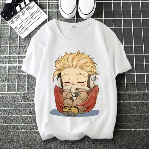 My Hero Academia Tokoyami Fumikage Design Print summer T-Shirt Round Neck Short Sleeve Modal Unisex T shirt