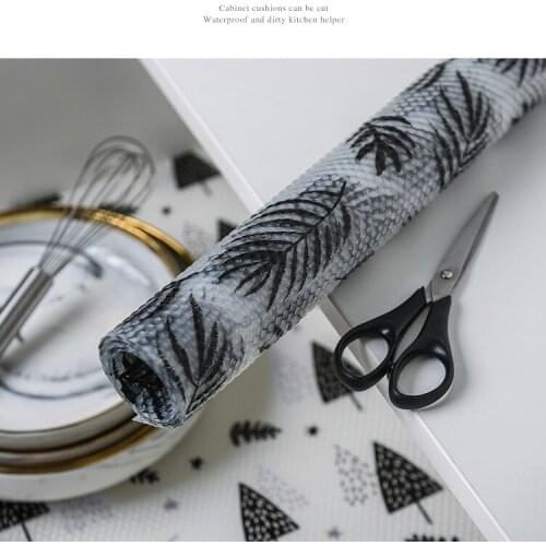 Non Slip Drawer Mat Oil-proof Moisture Table Shelf Liner Mats Cabinets Pad Contact Paper Kitchen Waterproof Cupboard Placemat