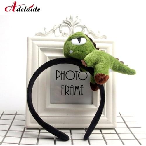 Cute Animal Hairband For Women girls Plush dinosaur headband Hair Hoop Band Hair Accessories Funny Party Halloween Gift