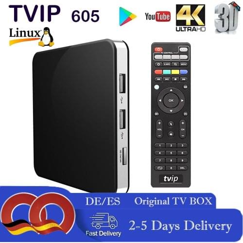 Original TVIP 605 dual system Linux TV BOX TVIP525 530 wifi streaming media player smart tv box S-Box 5G Dual WiFi 4K IP TV BOX