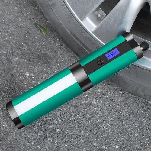 Portable intelligent air pump 4LED lamp column pump 120W high power wireless charging tire pump