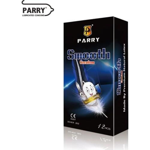 PARRY CONDOMS 12PCS Super Lubricated Condom Male Skin-Friendly Large Oil Volume Natural Latex Condom