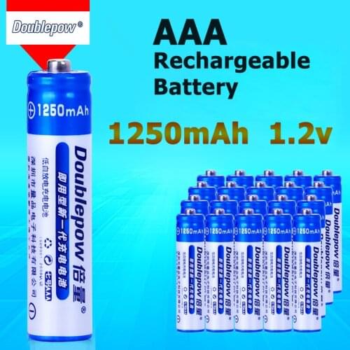 Alkaline 1250mAh 1.2V AAA NI-MH Rechargeable AAA Battery For Torch Toys Clock MP3 Player Camera Toy Ni-Mh Battery