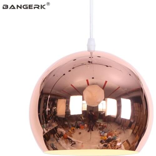 Modern Single Head LED Pendant Light Fixtures Chrome Rose Gold Iron Hanging Lamp Dining Room Lights Home Decor Indoor Lighting