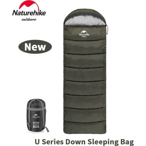Naturehike Ultralight Thickening Cotton Envelope Sleeping Bag Outdoor Camping Travel Portable 3Seasons Warm Breathable With Hat