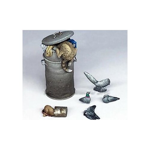 Unassambled 1/35 modern Animals Set accessories Resin figure miniature model kits Unpainted