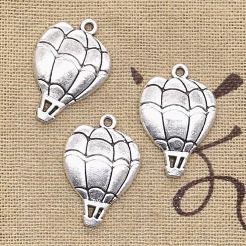 12pcs Charms Hot Air Balloon 25x17mm Antique Making Pendant fit,Vintage Tibetan Bronze Silver color,DIY Handmade Jewelry