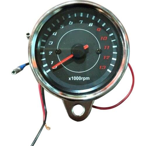 12V Universal Motorcycle Tachometer Meter LED Backlight 13K RPM Shift Motorcycle Digital Tachometer Oil Fuel Lever Gauge