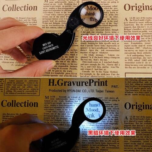 40X 25mm Illuminated Magnifying Magnifier Jeweler Eye Loupe Loop LED Inspection Light