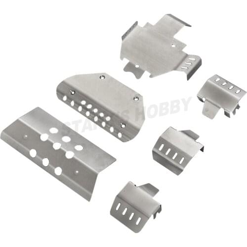 TRX-6 6pcs Metal Stainless Steel Chassis Armor Chassis Protection for 1/10 RC Crawler Traxxas TRX6 G63 DIY OP Upgrade parts