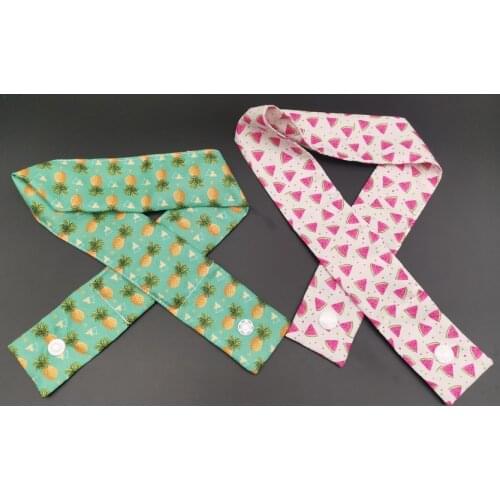 80Pcs Fruit Style Summer Ice Neck Cooler Scarf With Button Super Cool Cooling Headband Ice towel cool scarf Arm Cooler towel