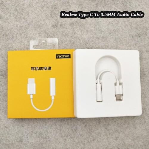 Realme Type C To 3.5 Jack Earphone Converter USB C to 3.5mm AUX Headphones Adapter Audio cable For Realme Q2 X7 A50 Pro X3 V15