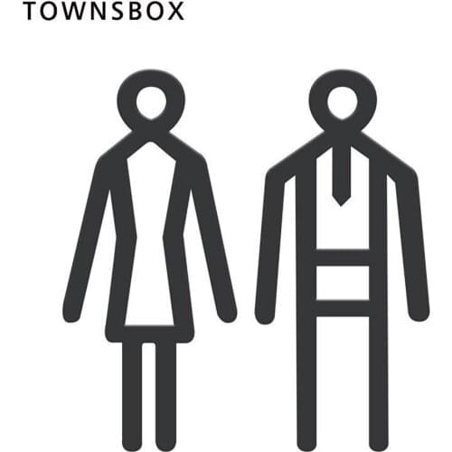 Acrylic Creative Customized Toilet Sign Wall Sticky Stereoscopic Signage Acrylic 3d Floating Bathroom Wc Signboard Icon Card