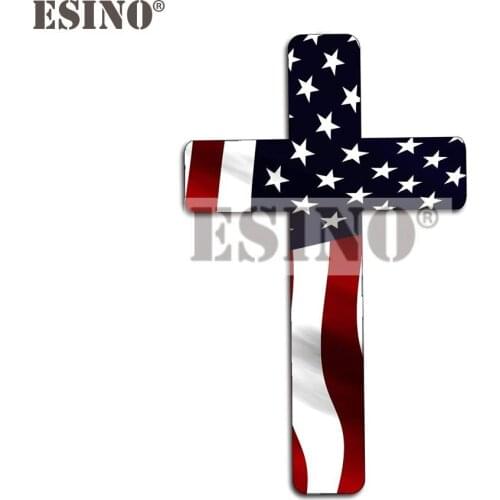 Car Styling Creative Red White Blue Cross Jesus Doctor Decal Cartoon PVC Waterproof Car Body Sticker Pattern Vinyl