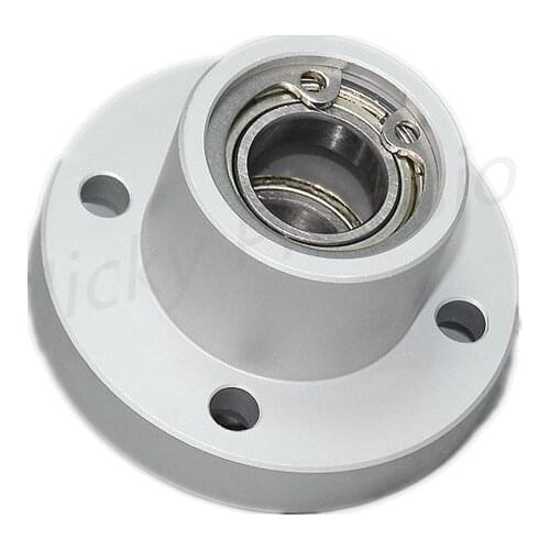 1pcs Flange Round Bearings with Housing Aluminum Flange type Double Bearing Seat Assembly with buckle type diameter 6mm-50mm
