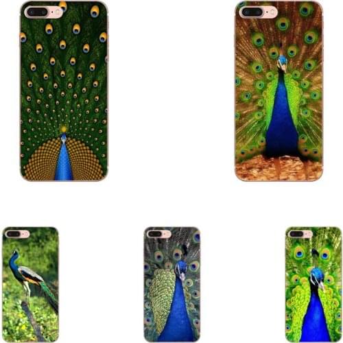 TPU Bags Cases For Samsung Galaxy Note 5 8 9 S3 S4 S5 S6 S7 S8 S9 S10 mini Edge Plus Lite Beauty Peacock