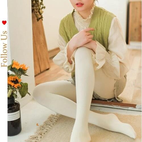 Stockings milky white pantyhose pure white lolita socks white leggings