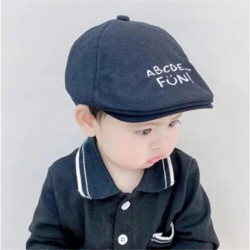 1 2 3 Years Infant Baby Kids Berets 2021 Autumn Winter Cotton Casual Letter Baseball Caps Children Sun Visor Hats