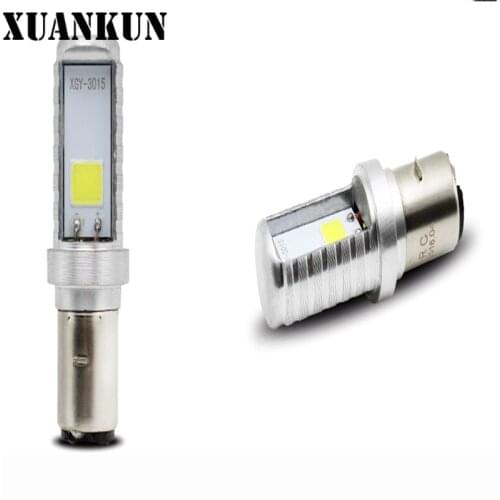 XUANKUN Electric Car Lamp LED Headlight Bulb Motorcycle Headlamps 12v48v60v Double Claw Built-in Spotlight