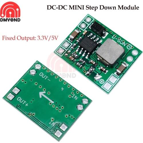 Fixed Out 3.3V/5V 3A DC-DC MINI Step Down Power Supply Module Adjustable Buck Converter Miniature Voltage Regulator DC 7V-28V