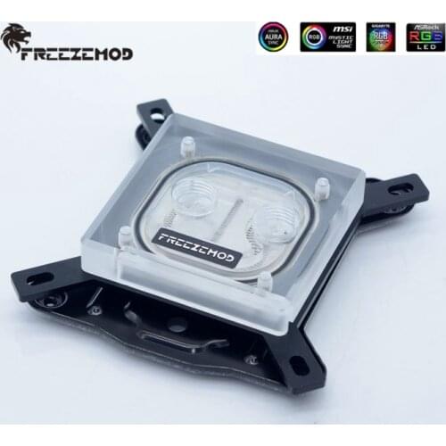 Bykski CPU Water Block 2011 115X platform I7 & Ryzen3/5/7 temperature digital display monitoring Motherboard AURA CPU-RAY-ON-M