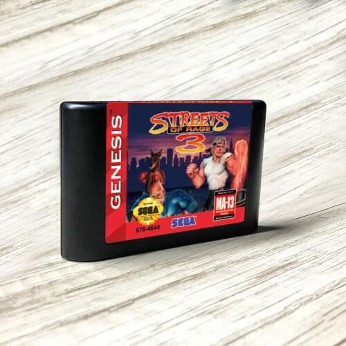 Streets of Rage 3 - USA Label Flashkit MD Electroless Gold PCB Card for Sega Genesis Megadrive Video Game Console