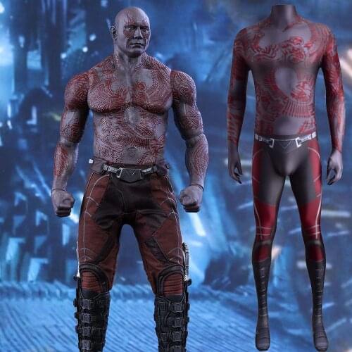 Guardians of The Galaxy Gota Drax Cosplay Costume Lycra Spandex Superhero Zentai Suits Halloween Costume Superhero Costume