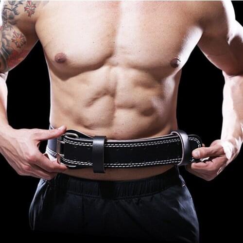 Weightlifting Leather Belt Fitness Training Waist Brace Belt Lumbar Protector Squats Deadlift Gym BodyBuilding Back Support